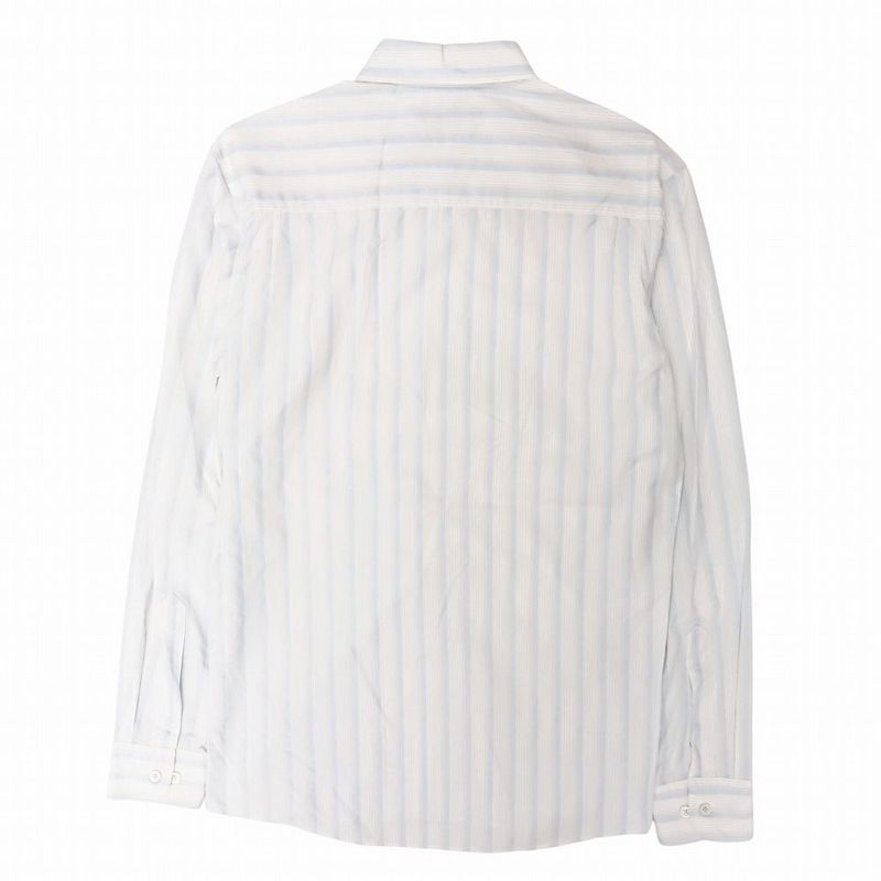 Louis Vuitton French Striped Shirt Button-Down Long-Sleeved Top Size S Blue