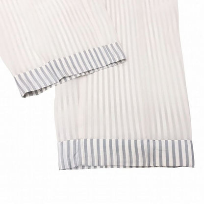 19ss Dior by Kim Jones Striped Slacks Pants Silk Organdy Bottoms 48 M White