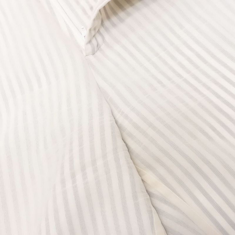 19ss Dior by Kim Jones Striped Slacks Pants Silk Organdy Bottoms 48 M White