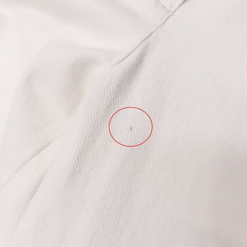 00s Chanel White Denim Pants Jeans Coco Mark Button Lame Stitching 34 XS White