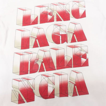 12ss Balenciaga Ts Balenciaga Hoodie Sweatshirt Pullover Back 3d Logo XS White