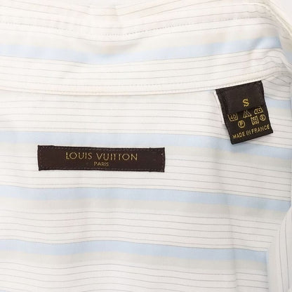 Louis Vuitton French Striped Shirt Button-Down Long-Sleeved Top Size S Blue