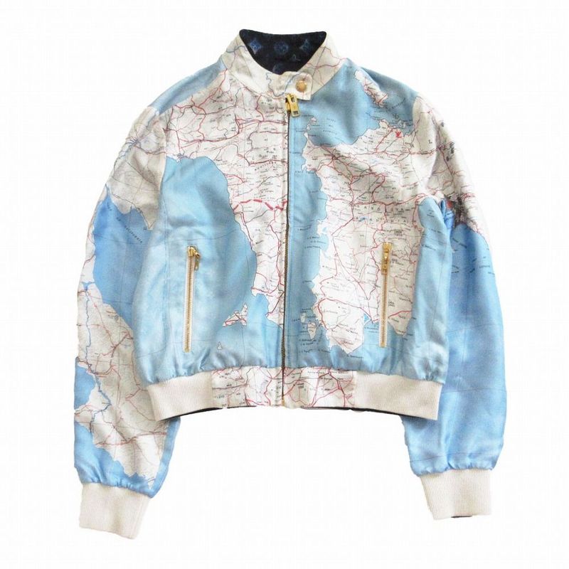 Louis Vuitton 22ss Reversible Map Print Jacket Monogram Reversible Map Jacket