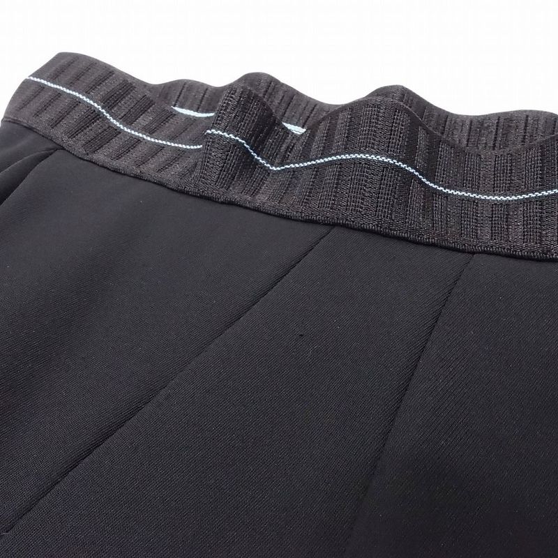Prada Asymmetrical Pleated Skirt Long Length Logo Waist Made in Italy Bottoms