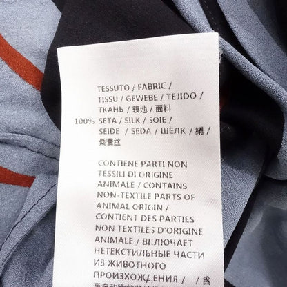 Gucci 100% Silk Blouse with All Over Pattern Shirt Long Sleeves Geometric