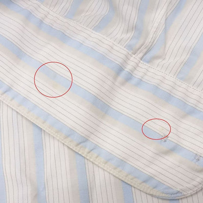 Louis Vuitton French Striped Shirt Button-Down Long-Sleeved Top Size S Blue