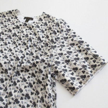 Louis Vuitton Liberty Flower Print Blouse Short Sleeve Top White Size XS Women's