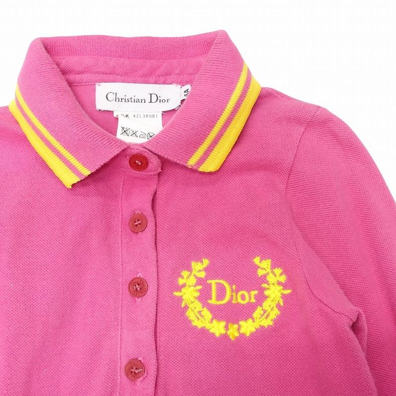 Vintage Christian Dior Galliano Period Logo Embroidery Polo Shirt Dress Kids