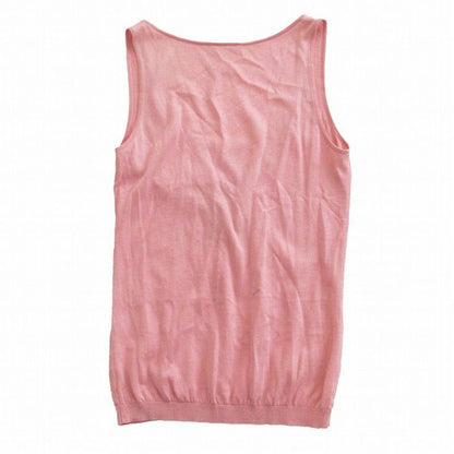 Chanel P20546v01226 03c Camellia Coco Logo Tank Top Sleeveless Top Pink Size M