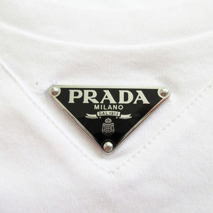 Prada 23ss Cotton Short Sleeves Logo Tee Triangle Logo Plate Short Sleeve Tee