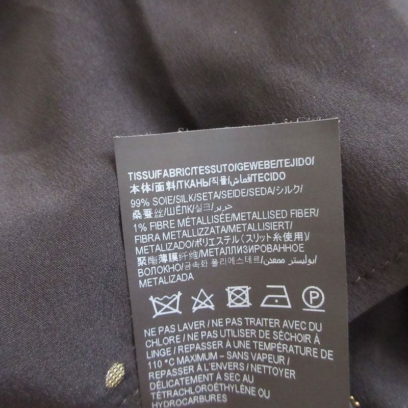 Saint Laurent Paris 22aw 646850 Y1f25 Gold Lame Dot Dress Long Sleeve Shirt