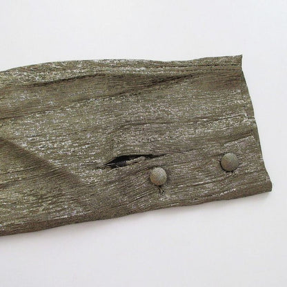 Chanel Creations Chanel Vintage Gold Metallic Blouse Long Sleeve Pullover Top