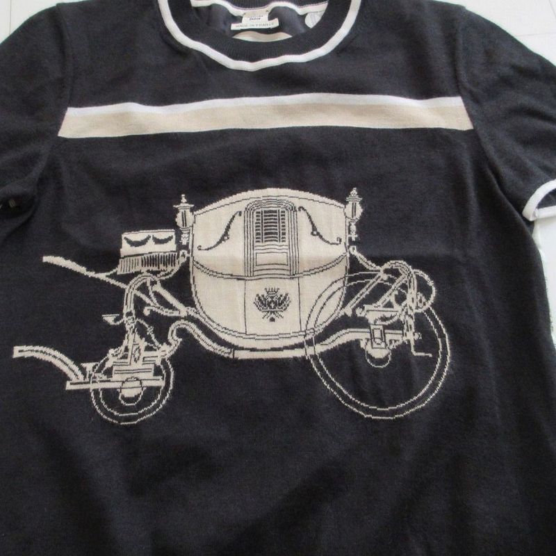 Hermes Cut and Sewn Twill Raine Ex-Libris 3e2800d7 Black Silk Cashmere Short