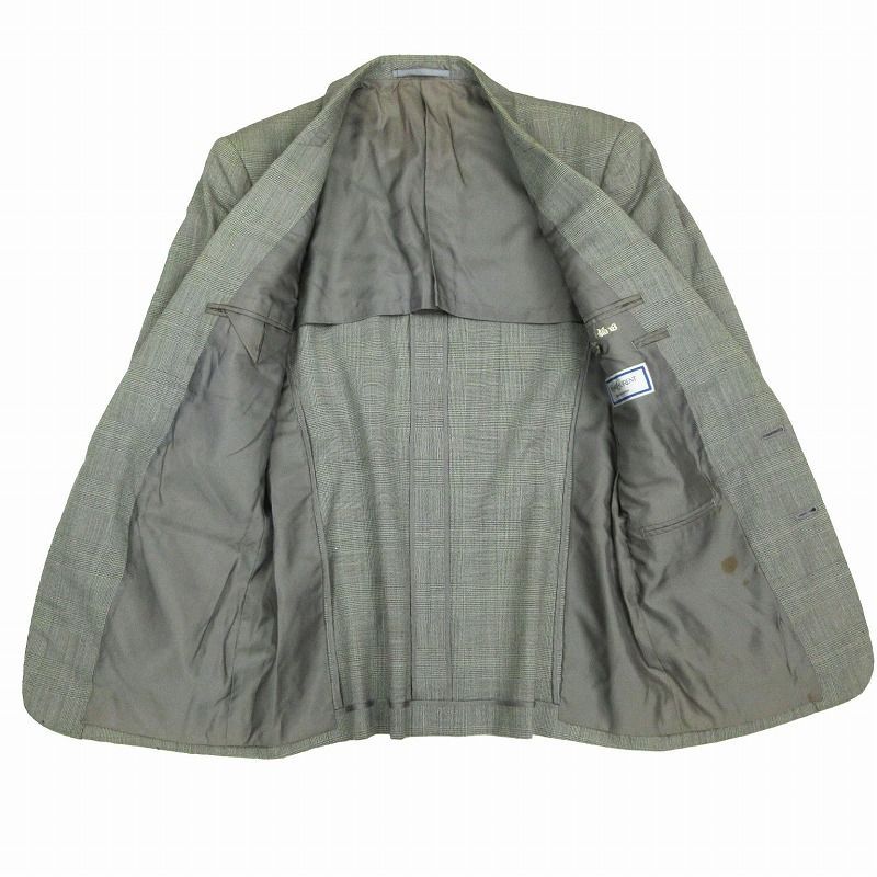 Yves Saint Laurent 90s Vintage Glen Check Tailored Jacket