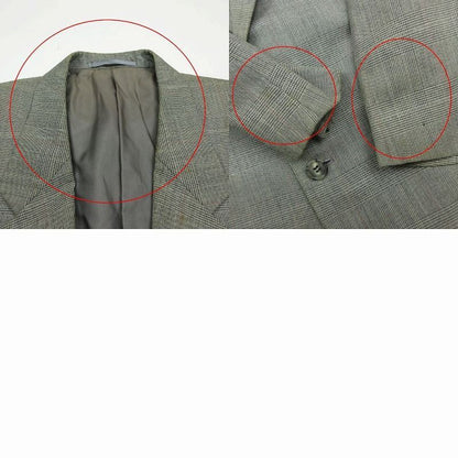 Yves Saint Laurent 90s Vintage Glen Check Tailored Jacket