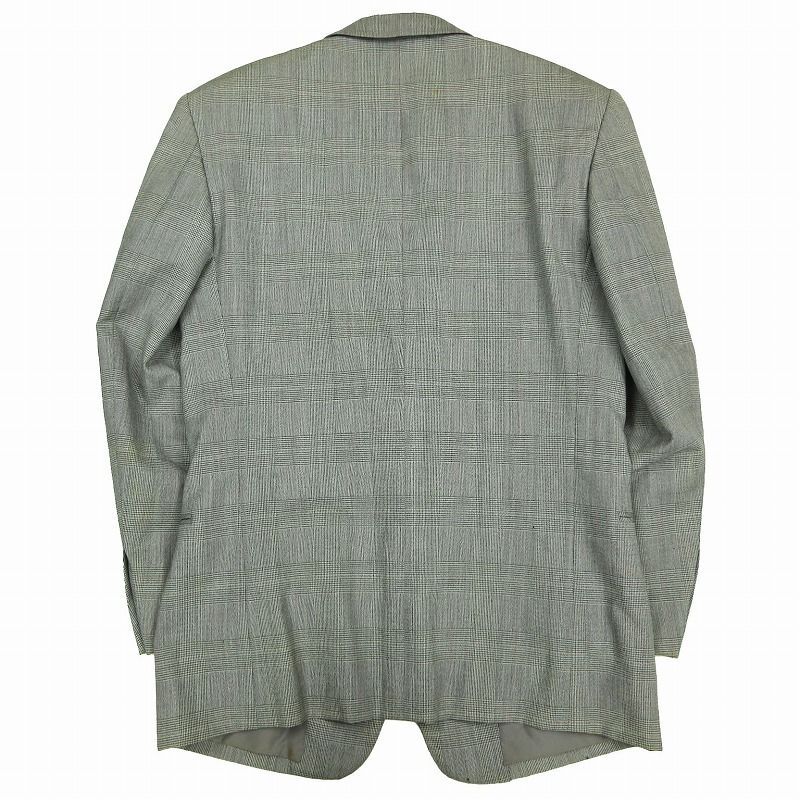Yves Saint Laurent 90s Vintage Glen Check Tailored Jacket