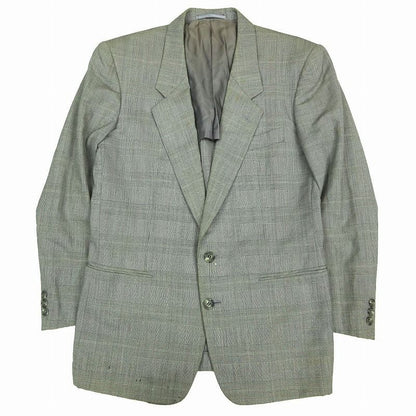 Yves Saint Laurent 90s Vintage Glen Check Tailored Jacket