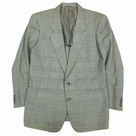 Yves Saint Laurent 90s Vintage Glen Check Tailored Jacket