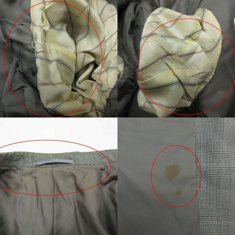 Yves Saint Laurent 90s Vintage Glen Check Tailored Jacket