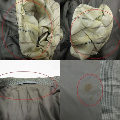 Yves Saint Laurent 90s Vintage Glen Check Tailored Jacket