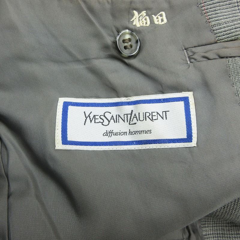 Yves Saint Laurent 90s Vintage Glen Check Tailored Jacket