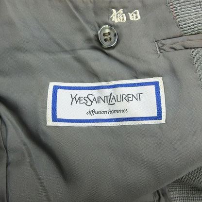 Yves Saint Laurent 90s Vintage Glen Check Tailored Jacket