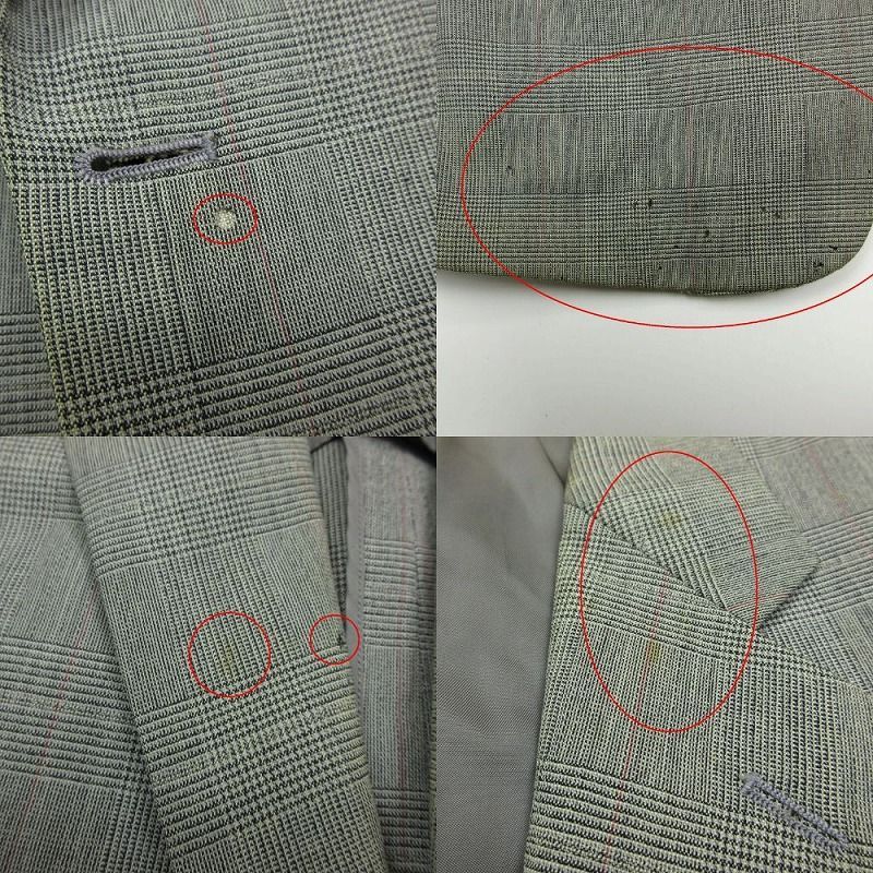 Yves Saint Laurent 90s Vintage Glen Check Tailored Jacket