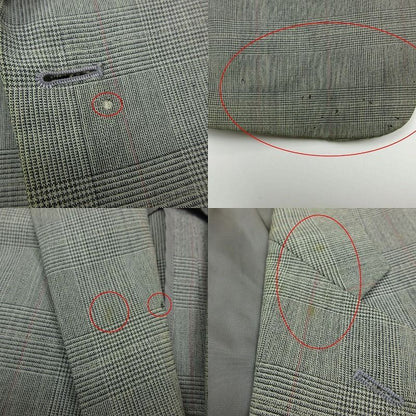 Yves Saint Laurent 90s Vintage Glen Check Tailored Jacket