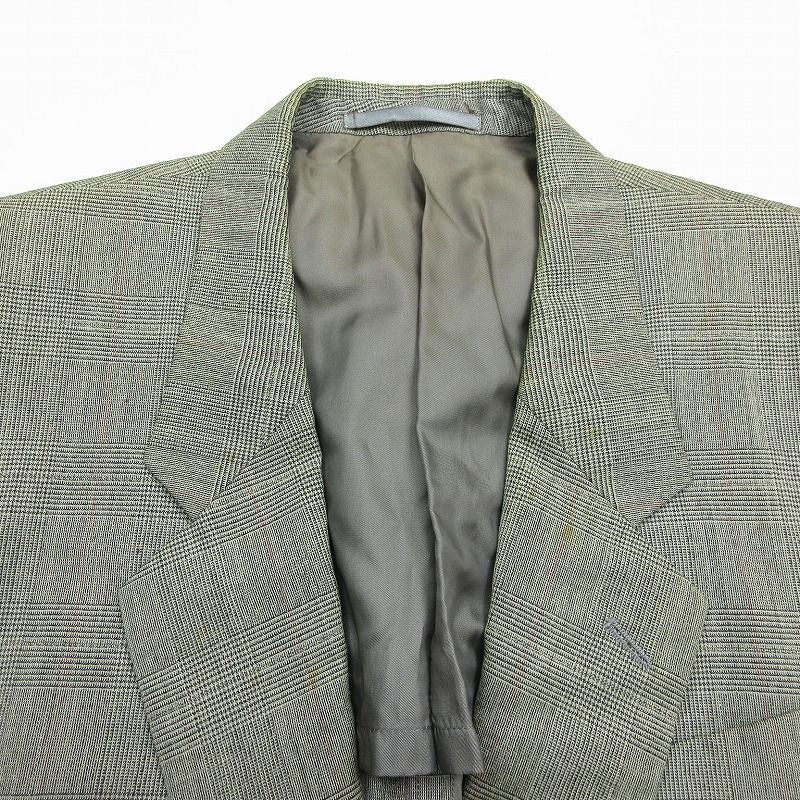 Yves Saint Laurent 90s Vintage Glen Check Tailored Jacket
