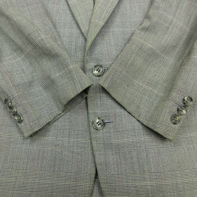 Yves Saint Laurent 90s Vintage Glen Check Tailored Jacket