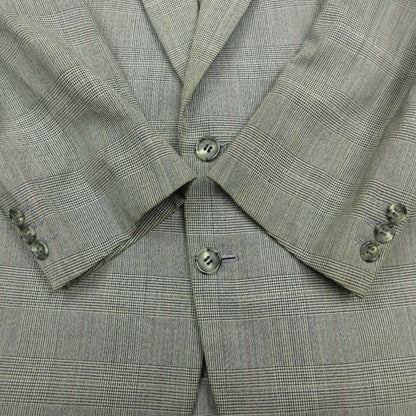 Yves Saint Laurent 90s Vintage Glen Check Tailored Jacket