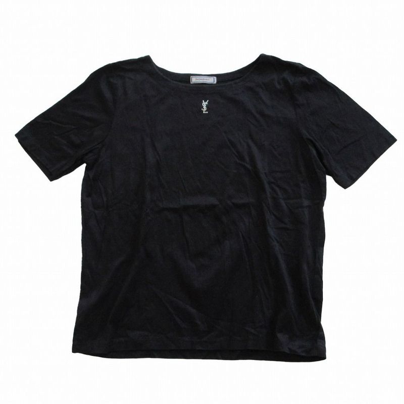 Yves Saint Laurent Vintage Cass Andra Logo Rhinestone T-Shirt
