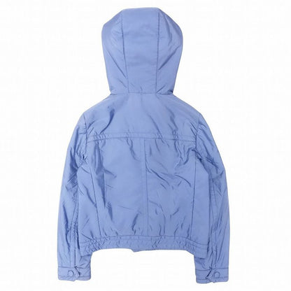 Prada 29b843 Padded Jacket Nylon Zip Up Blouson Hoodie Light Blue Size M Women's