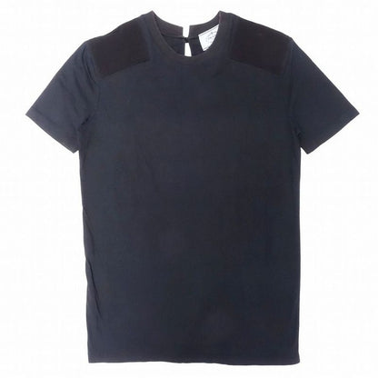Prada Shoulder Patch T-Shirt Short Sleeve Top Black 35826 S152 Women