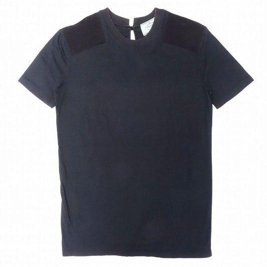 Prada Shoulder Patch T-Shirt Short Sleeve Top Black 35826 S152 Women
