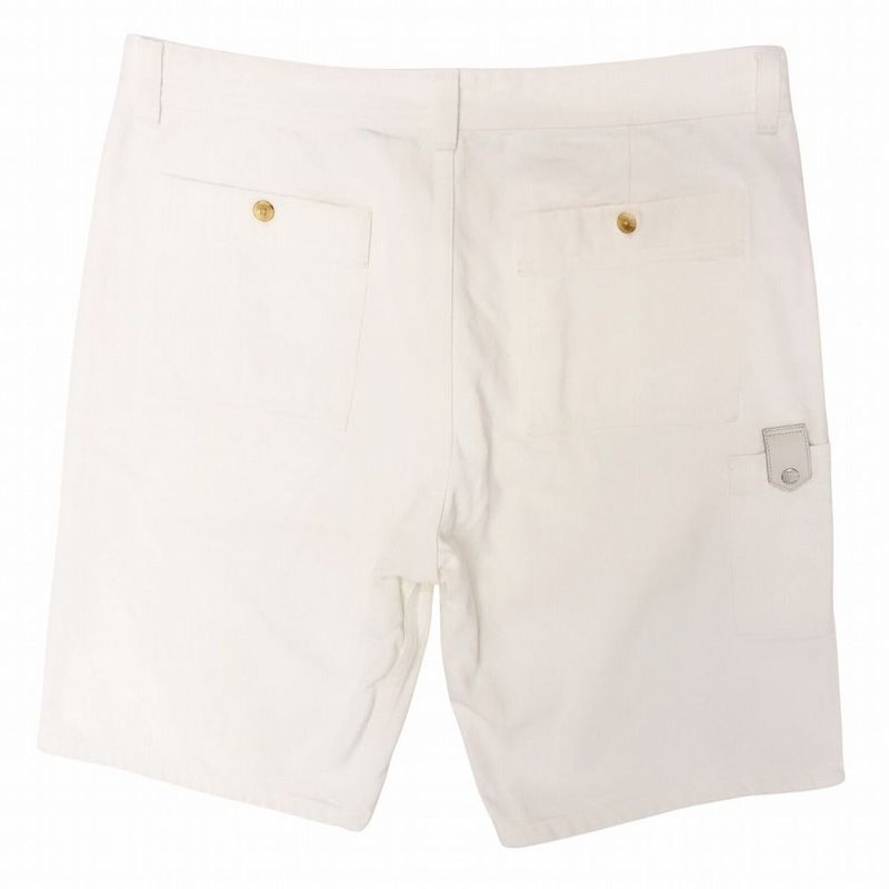 Louis Vuitton White Denim Shorts Chinos Half Pants Cotton 44 White Men's