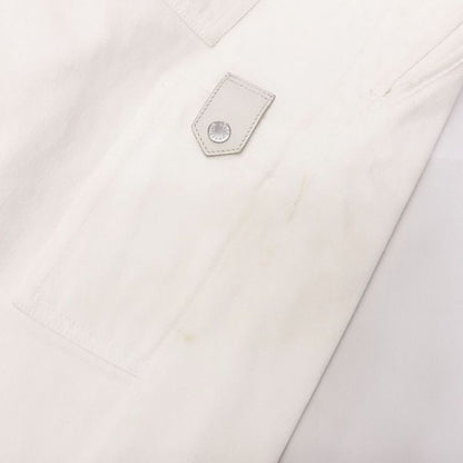 Louis Vuitton White Denim Shorts Chinos Half Pants Cotton 44 White Men's