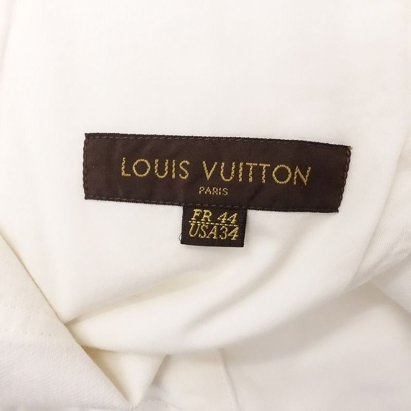 Louis Vuitton White Denim Shorts Chinos Half Pants Cotton 44 White Men's