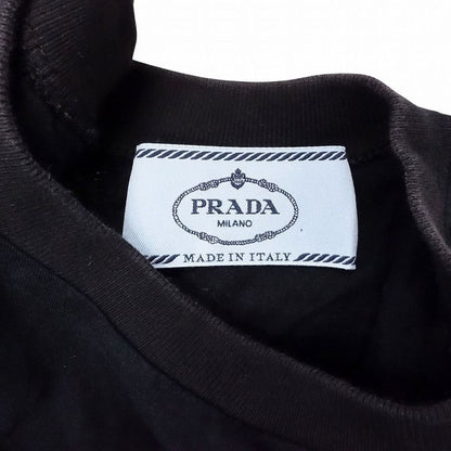 Prada Shoulder Patch T-Shirt Short Sleeve Top Black 35826 S152 Women