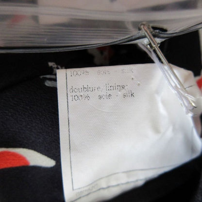 Tagged Chanel P07463v05579 Dress Navy Sleeveless Floral Silk Karl Lagerfeld 36