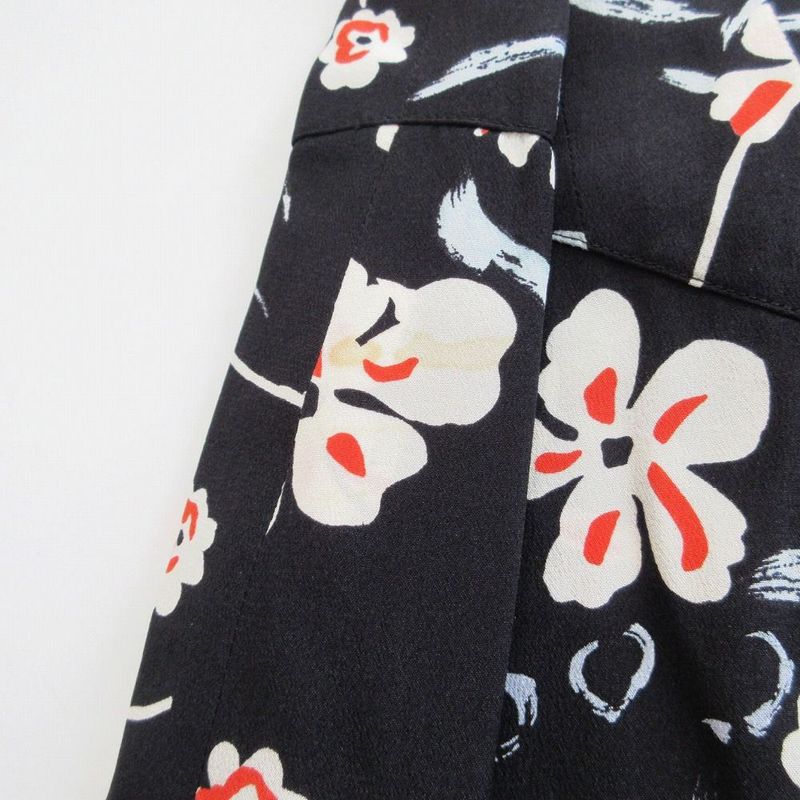 Tagged Chanel P07463v05579 Dress Navy Sleeveless Floral Silk Karl Lagerfeld 36