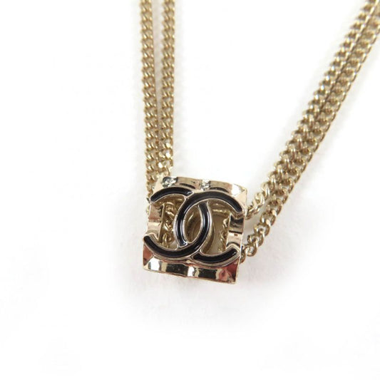 Chanel A22k Coco Mark Cube Necklace Pendant Accessory Gold Made in Italy Weight