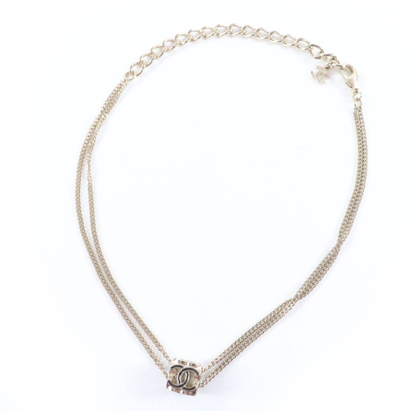 Chanel A22k Coco Mark Cube Necklace Pendant Accessory Gold Made in Italy Weight