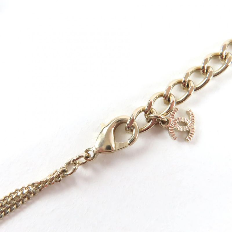 Chanel A22k Coco Mark Cube Necklace Pendant Accessory Gold Made in Italy Weight