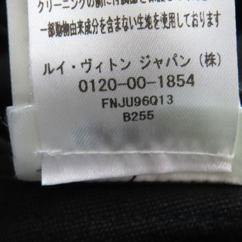 Louis Vuitton 2022 Fnju96 100% Wool Pleated Miniskirt Black 34 Made in France