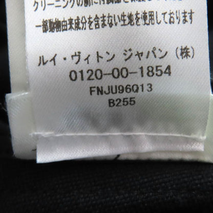 Louis Vuitton 2022 Fnju96 100% Wool Pleated Miniskirt Black 34 Made in France