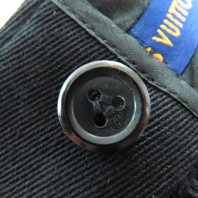 Louis Vuitton 2022 Fnju96 100% Wool Pleated Miniskirt Black 34 Made in France