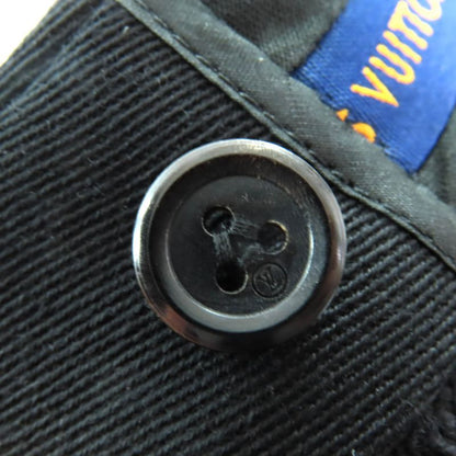 Louis Vuitton 2022 Fnju96 100% Wool Pleated Miniskirt Black 34 Made in France