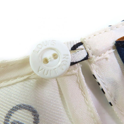 Louis Vuitton 2022 Fmdr42 Chain Link Dress 100% Silk White Black 34 Made in