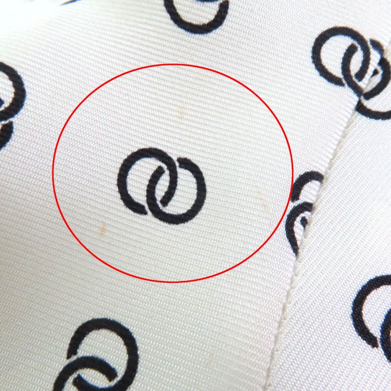 Louis Vuitton 2022 Fmdr42 Chain Link Dress 100% Silk White Black 34 Made in